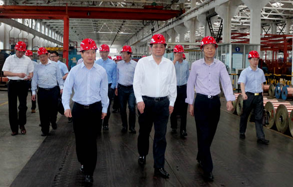 常州市委常委、常务副市长韩九云来ag真人国际电缆调研