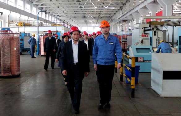 2016年3月28日，，，山东省新泰市党政代表团一行来ag真人国际电缆旅行