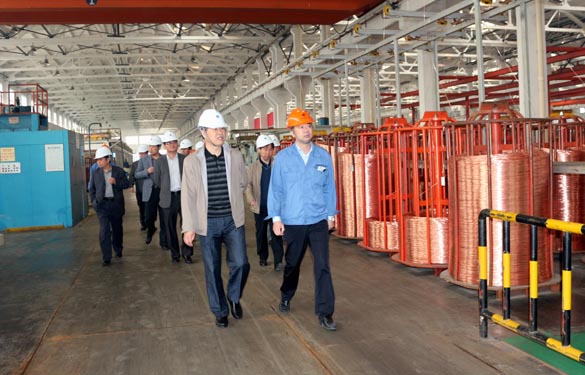 2015年11月3日，，，新泰市党政代表团来ag真人国际电缆考察