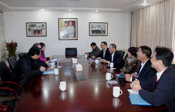 广东省质检院院长胡南乾一行来ag真人国际集团考察交流