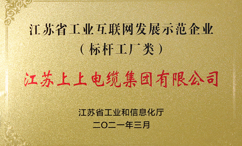 ag真人国际电缆获评“江苏省工业互联网生长树模企业”